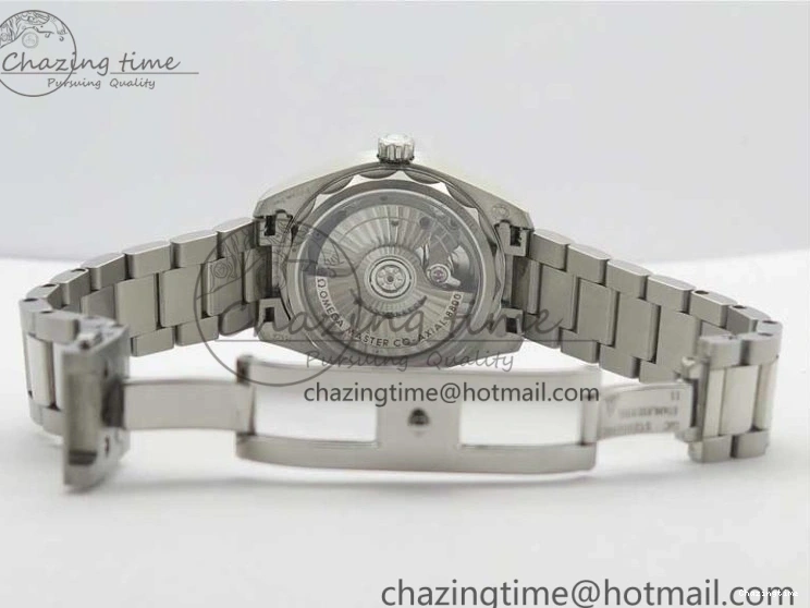 0121 Aqua Terra 150M 34mm Ladies SS VSF 1:1 Best Edition White Wave Dial RG Markers on SS Bracelet A WellDesigned 7928